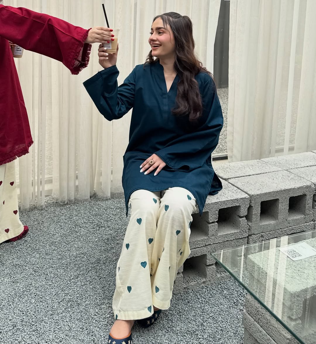 Premium Teal Blue Kurti Palazzo Co-Ord Set