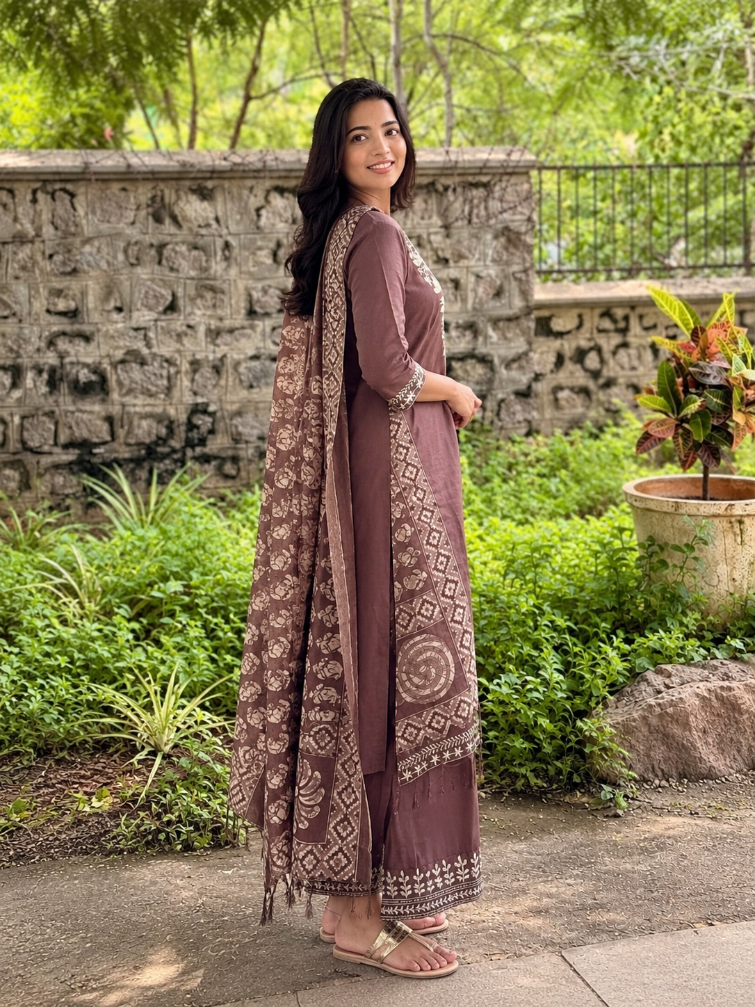 Women’s Chocolate Brown Ethnic Kurta Set