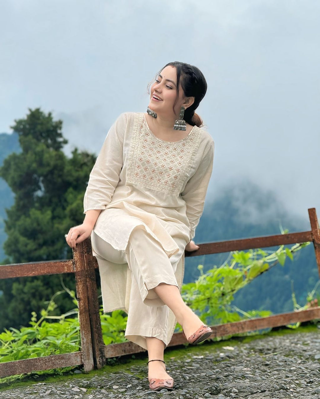 Chanderi Two Piece Set