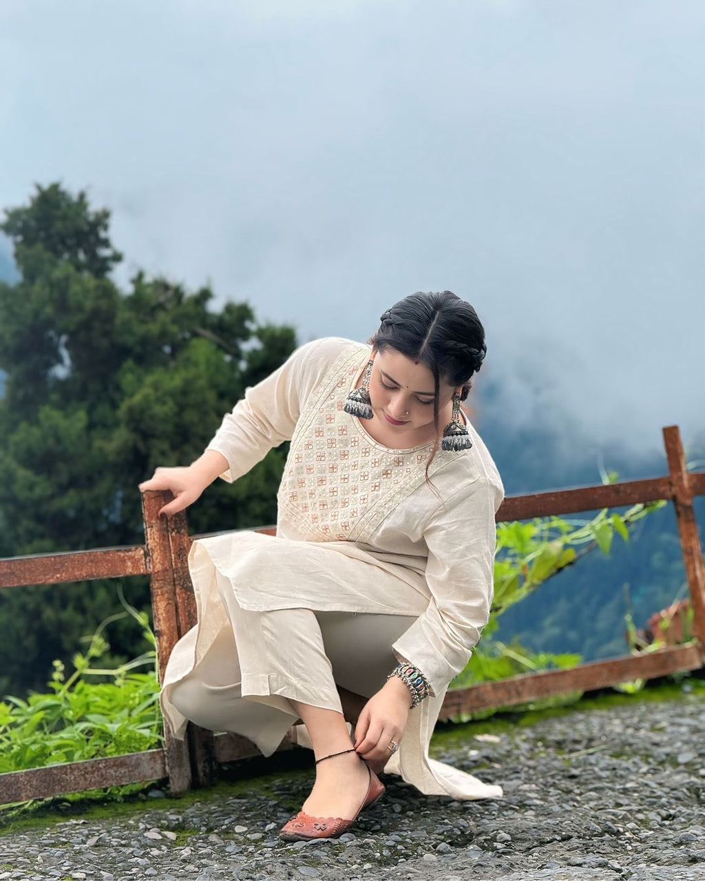 Chanderi Two Piece Set