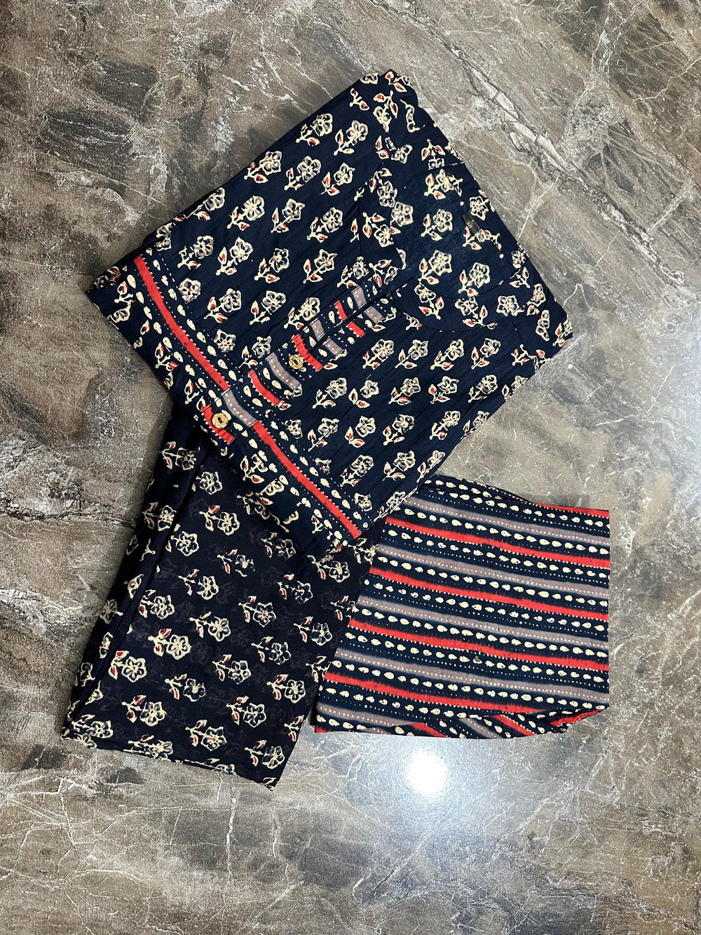 Blue  Kurta And Pant With Dupatta Set for Women's