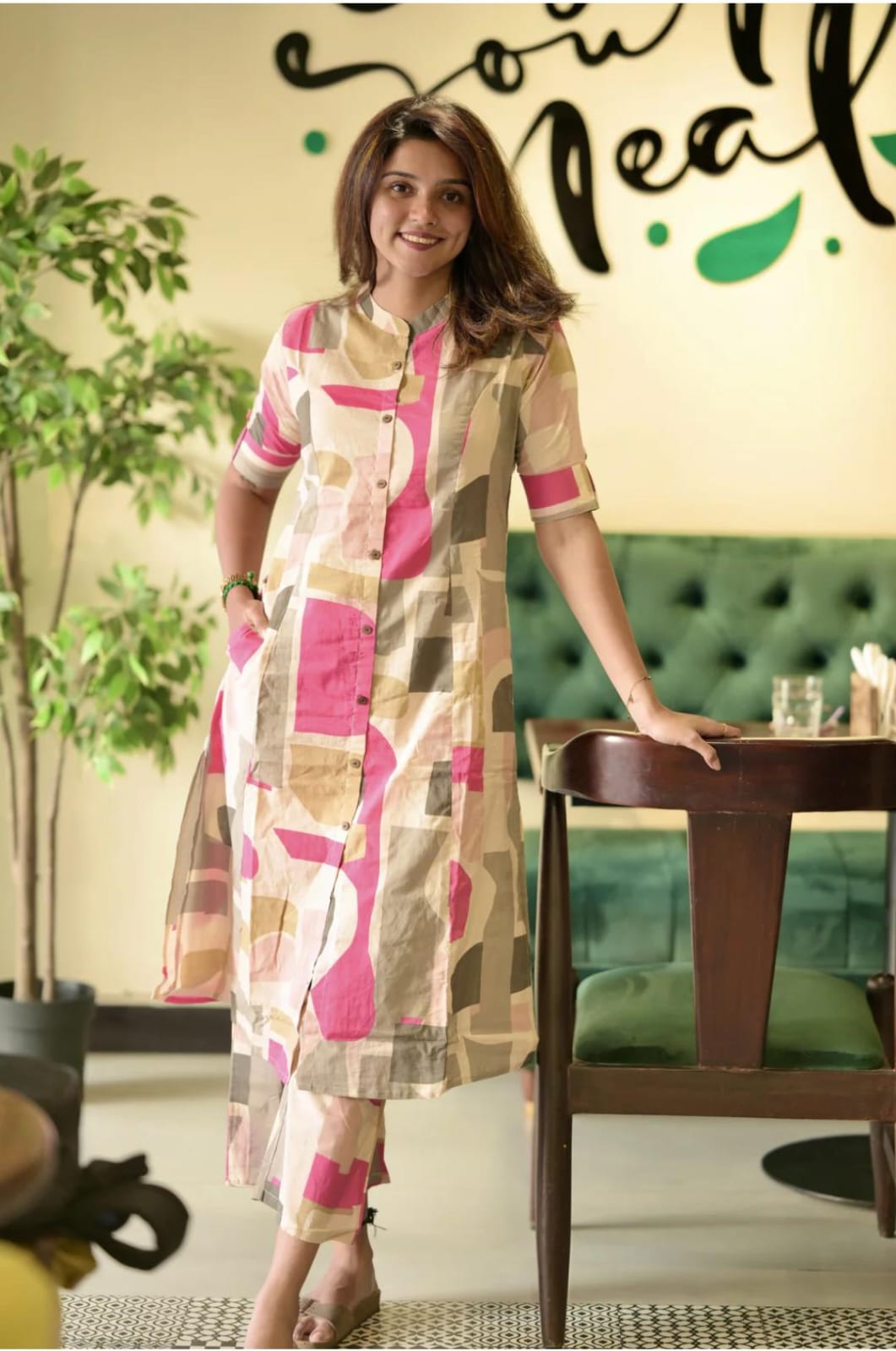 Jaipuri Trendy Multicolor Abstract Print Cotton Co-Ord Set